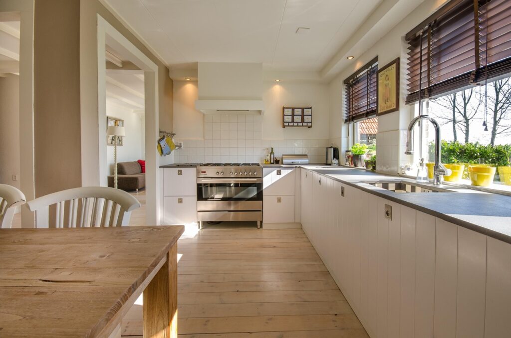 open concept kitchen with Corian countertops toronto